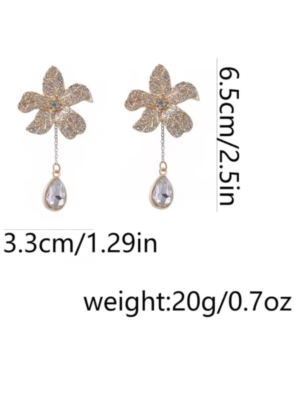 Etoile Royale Gold Luxe Floral Earrings - Picture 4 of 4